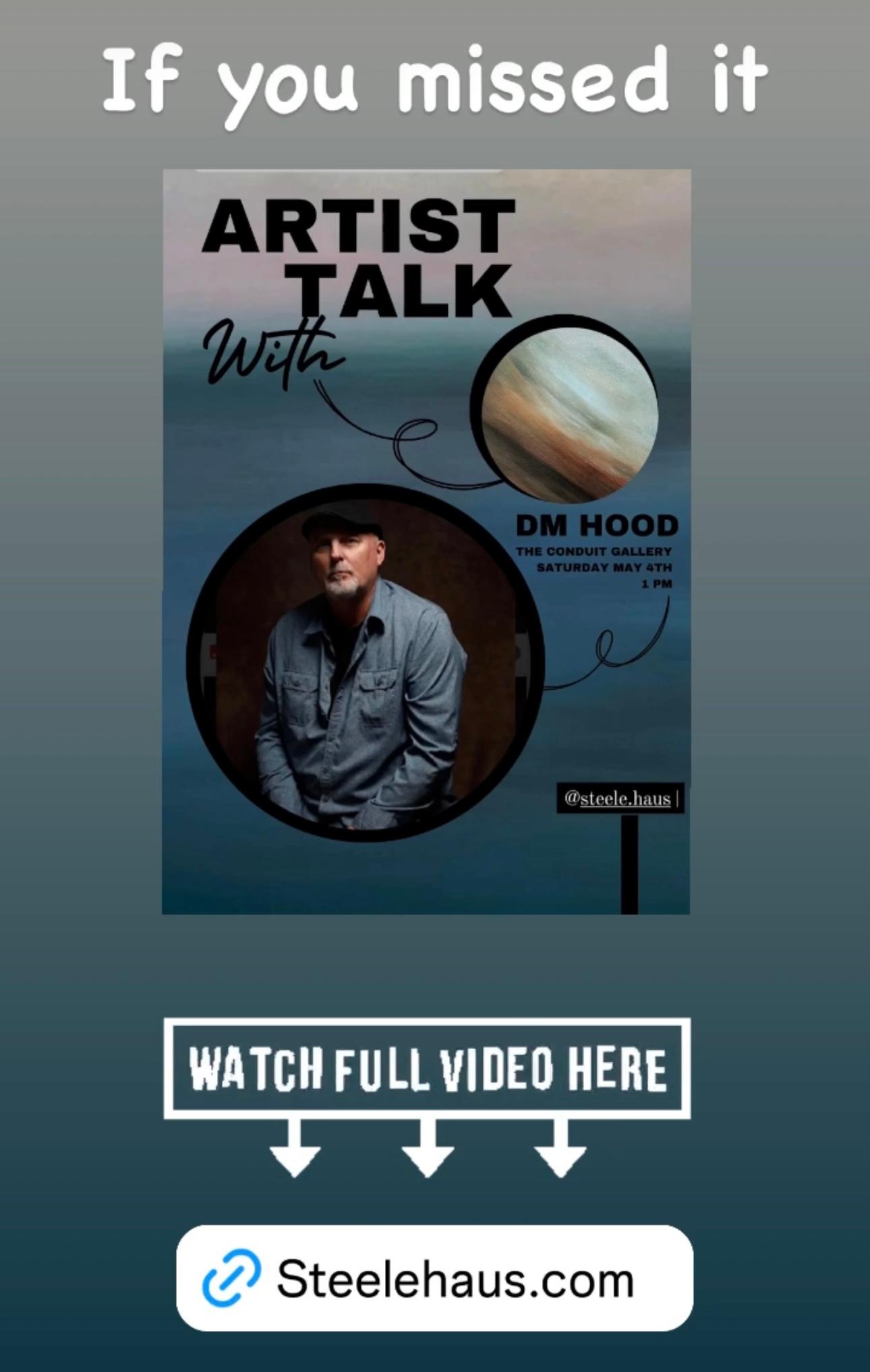 Steelehaus.com poster featuring Dennis Hood as the Artist Talk