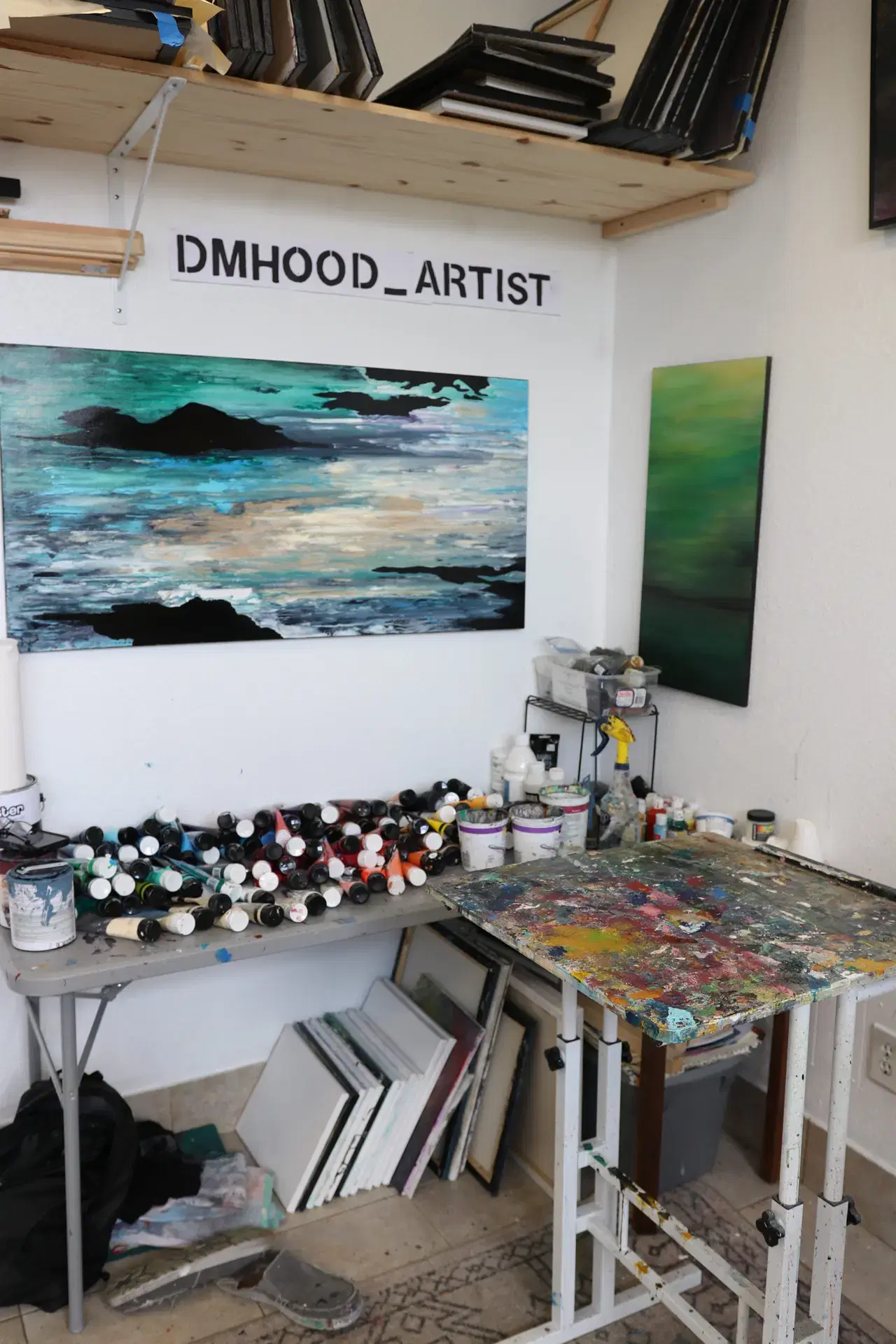 Dennis Hood"s studio space.